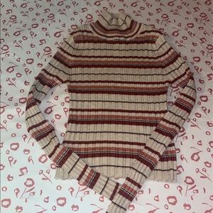 Striped Multi-Color Turtleneck